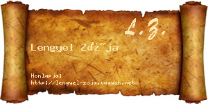 Lengyel Zója névjegykártya