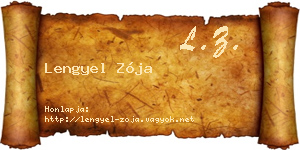 Lengyel Zója névjegykártya